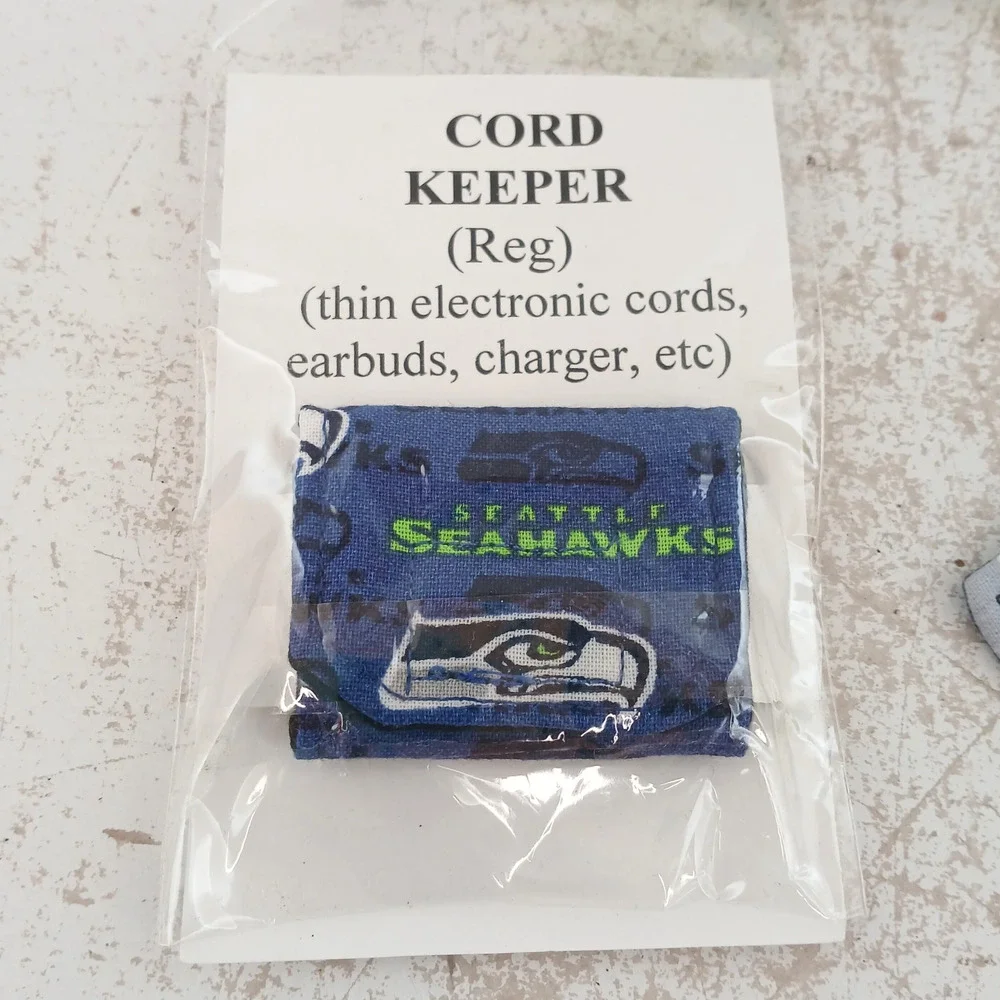 Seattle Seahawks Handmade Accessory Set – Pouch, Cord Keeper, ID Tag NFL